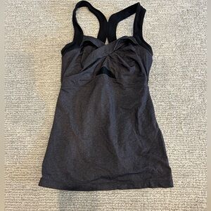 Athleta Black and Gray Tank Top size small